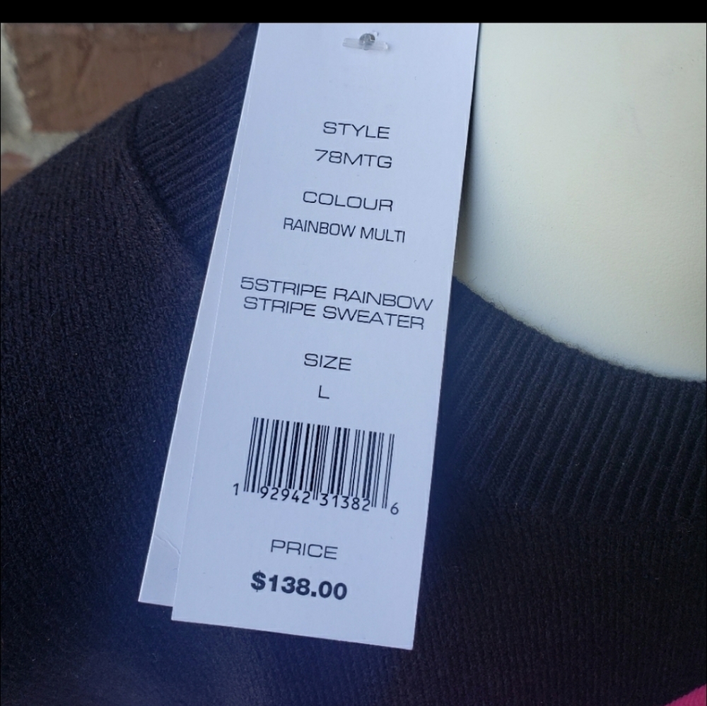Designer sweater FRENCH CONNECTION Multicolor striped sweater New with tags